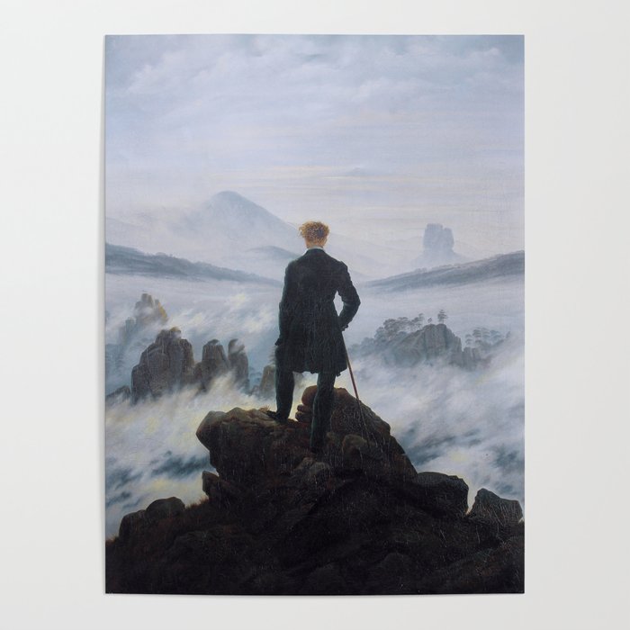 Wanderer above the Sea of Fog Poster