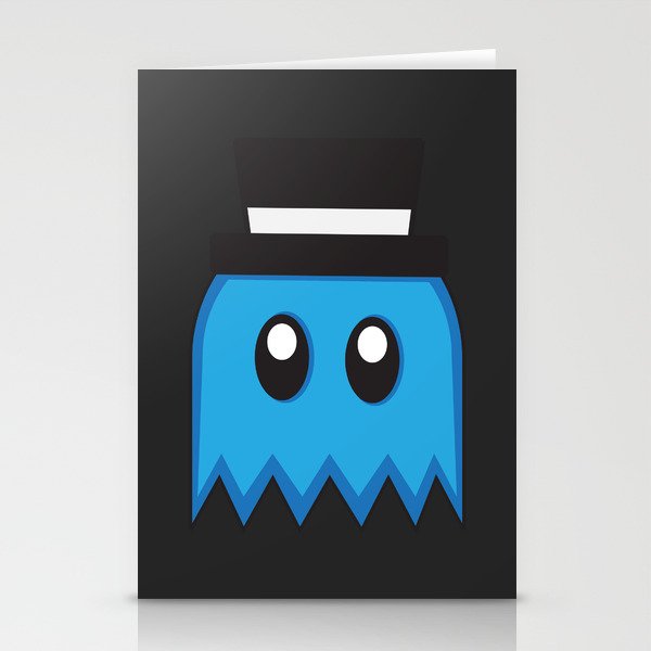 Pac-Men - Inky Ghost - Blue Stationery Cards