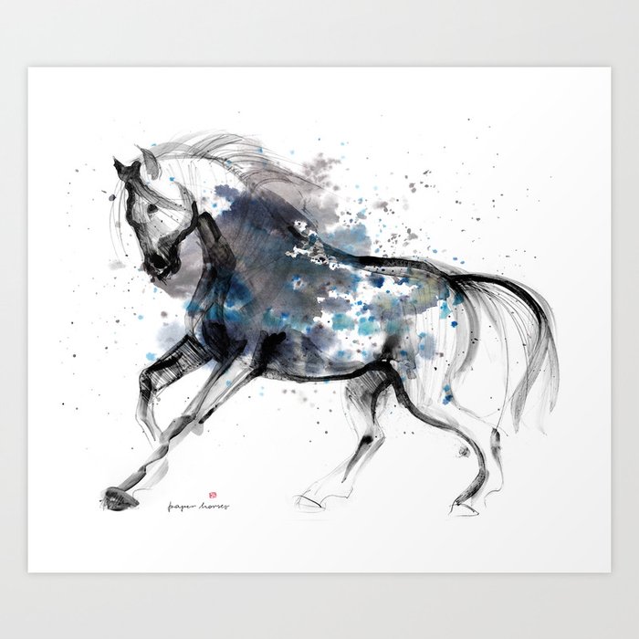 Horse (Storm) Art Print