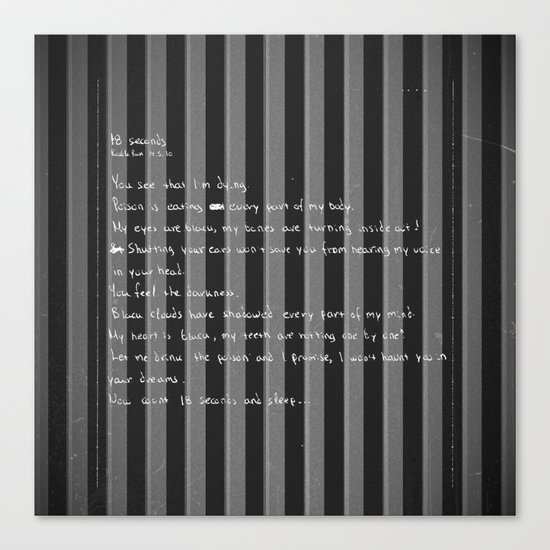 blackframe/18 seconds Canvas Print
