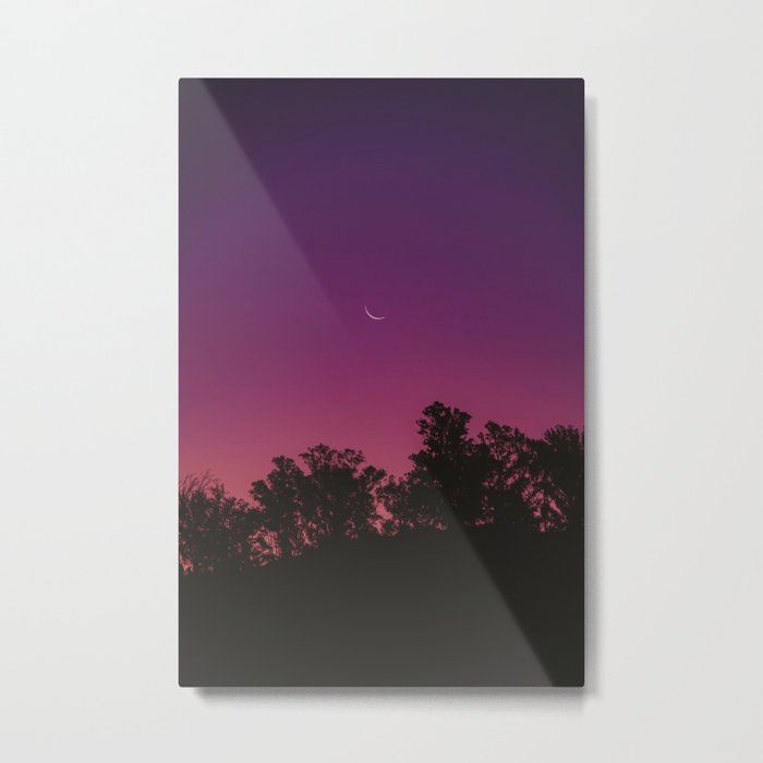 Sunset and Moon Metal Print