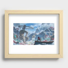 naah dude, chill, i don't wanna fight. just sat down to rest for a lil bit Recessed Framed Print