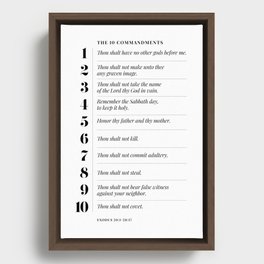 10 Commandments Framed Canvas