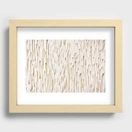 Wood white texture background Recessed Framed Print