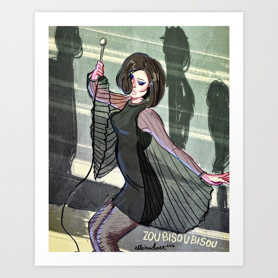 Zou Bisou Bisou Art Print