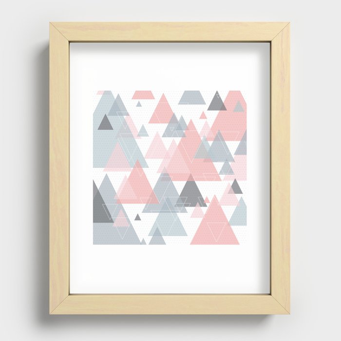 geometric  Recessed Framed Print
