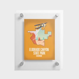 Eldorado Canyon State Park map Floating Acrylic Print