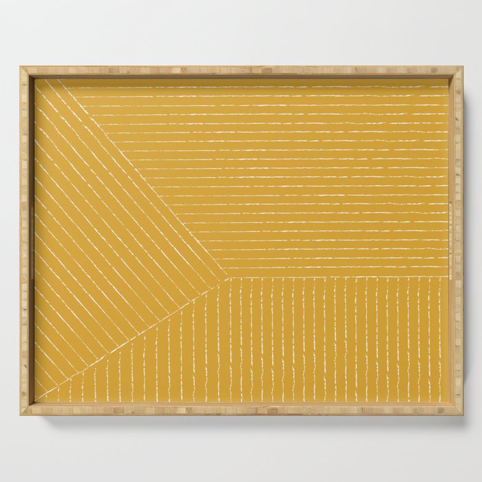 Lines (Mustard Yellow) Serving Tray