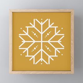 Snowflake - Gold Framed Mini Art Print