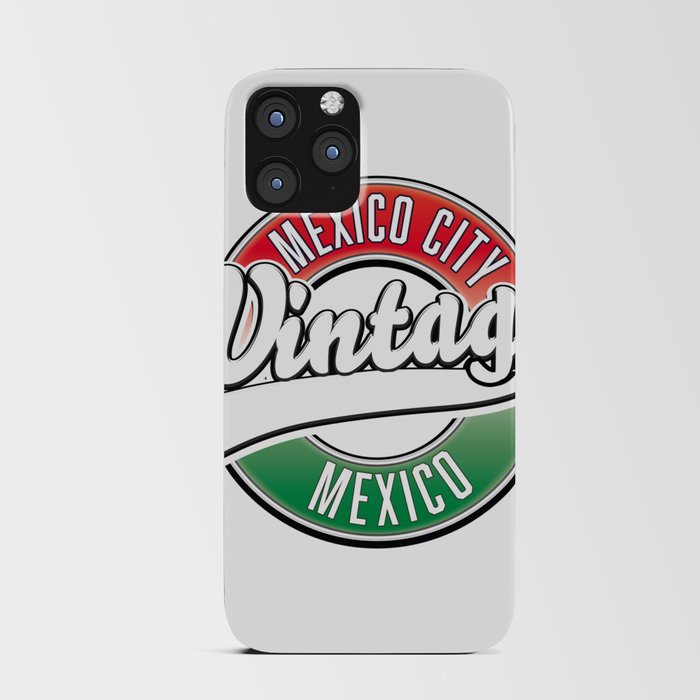 Mexico City, Mexico vintage logo. iPhone Card Case