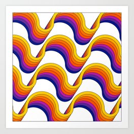 Rainbow Ribbons Art Print