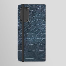 Alligator leather like blue Android Wallet Case