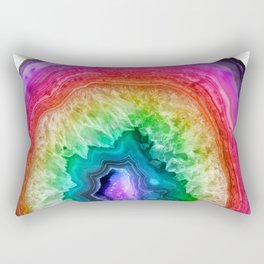 Rainbow Geode Rectangular Pillow