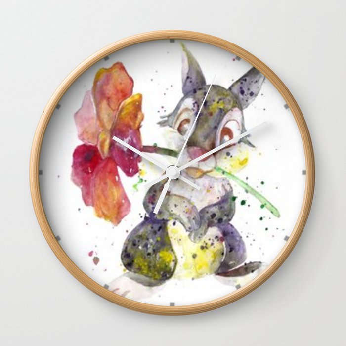 Bunny With flower Wall Clock