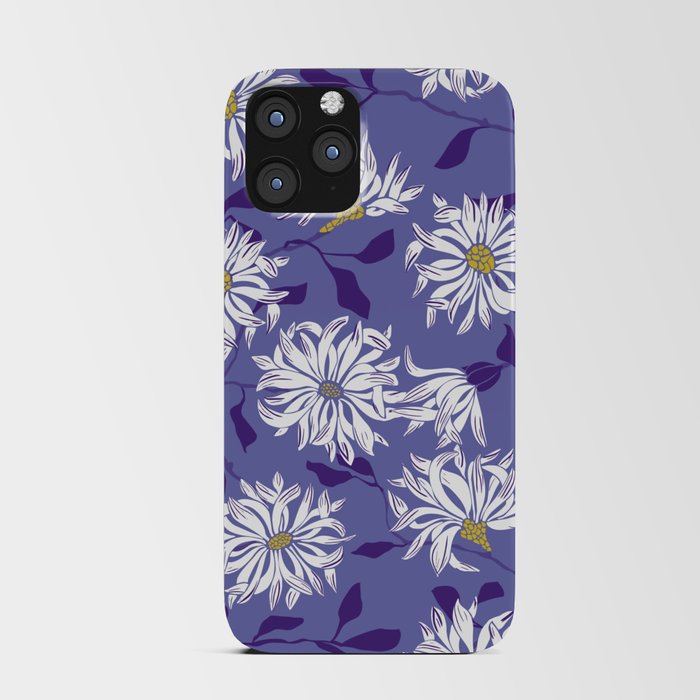 Very peri chrysanthemums iPhone Card Case