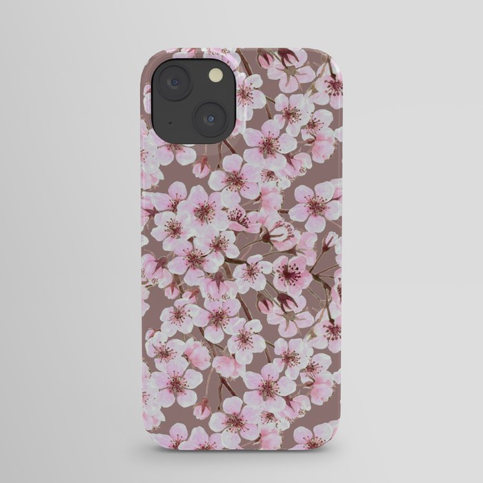 Cherry blossom pattern iPhone Case