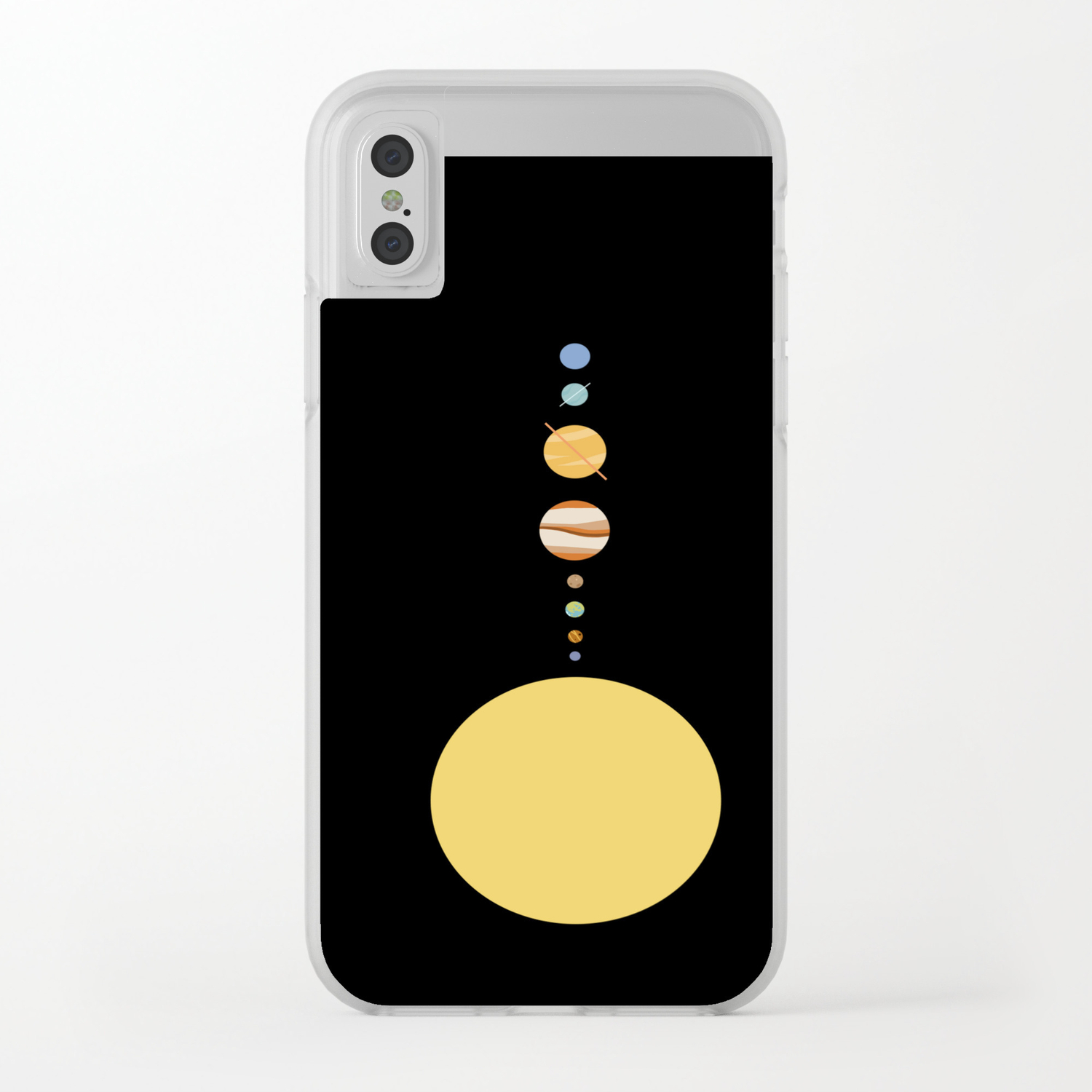 Minimal Solar System Clear Iphone Case