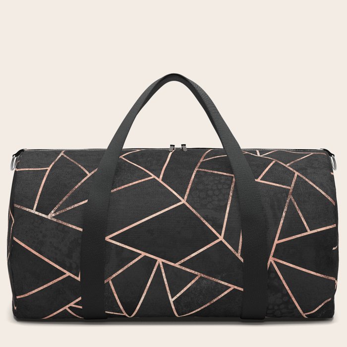 it black and rose gold holdall