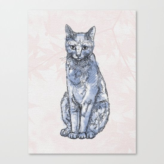 Blue Cat Canvas Print