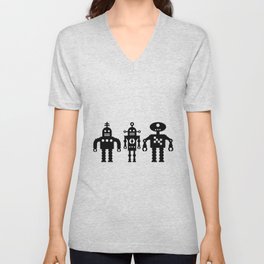 Three Robots by Bruce Gray V Neck T Shirt