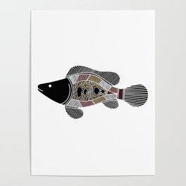 Aboriginal Art - Fish Poster