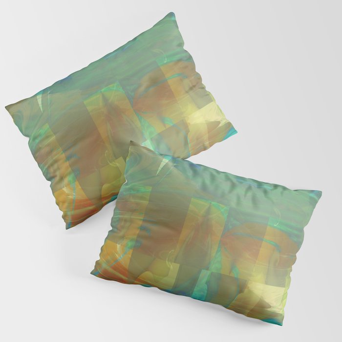 Abstract Watercolor Fractal Art ~ Aurokel Pillow Sham