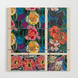 Vintage geometric floral motifs, Variations Quatre-Vingt-Six Motifs Décoratifs En Vingt Planches Wood Wall Art