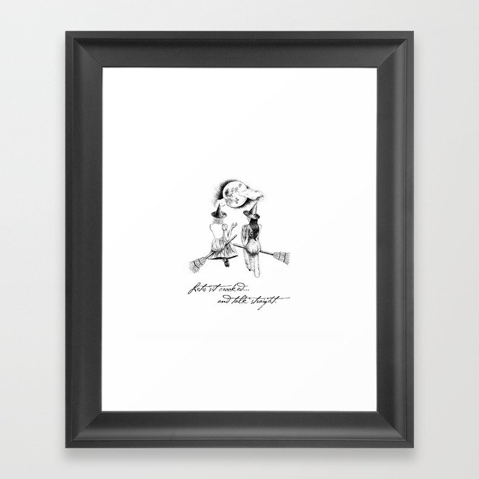 Witches Sitting Crooked Framed Art Print