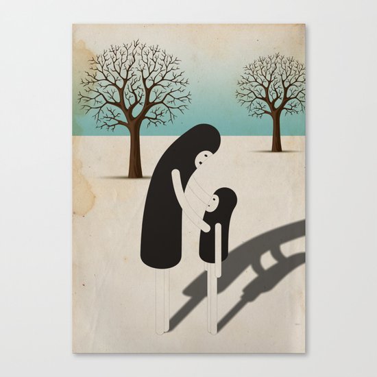 padre/figlio Canvas Print