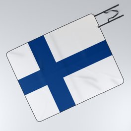 Finnish Flag of Finland Picnic Blanket