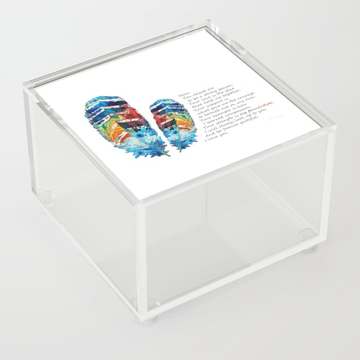A Mother's Love Art For Mom by Sharon Cummings Acrylic Box
