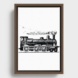 Vintage European Train Framed Canvas