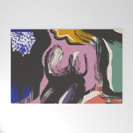 Painted nude abstraction Welcome Mat