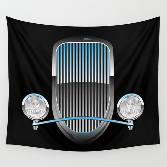 1930s Style Street Rod Car Grill Wall Tapestry by hobrath Society6
