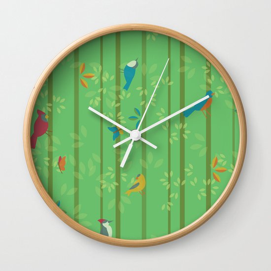 Hello Birdies Wall Clock