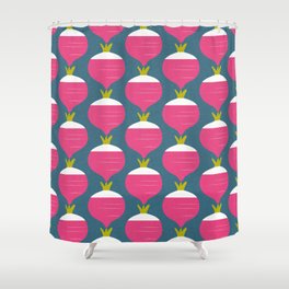 Vegetable _ Herb Gardens Turnips Blue Shower Curtain