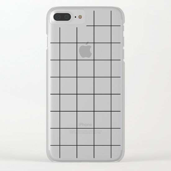 Black Squares Clear iPhone Case