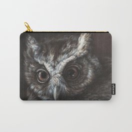 The Parity of Values Carry-All Pouch | Fineart, Feathers, Oncanvas, Brown, Portrait, Fantasyart, Owls, Flowers, Paintings, Art 