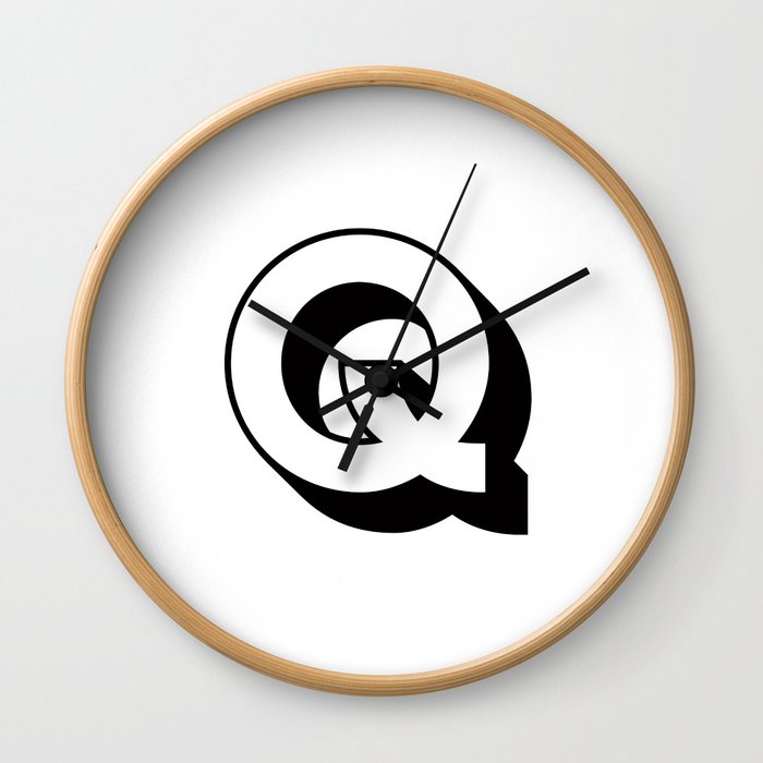Letter Q ... As Easy As ... Wall Clock