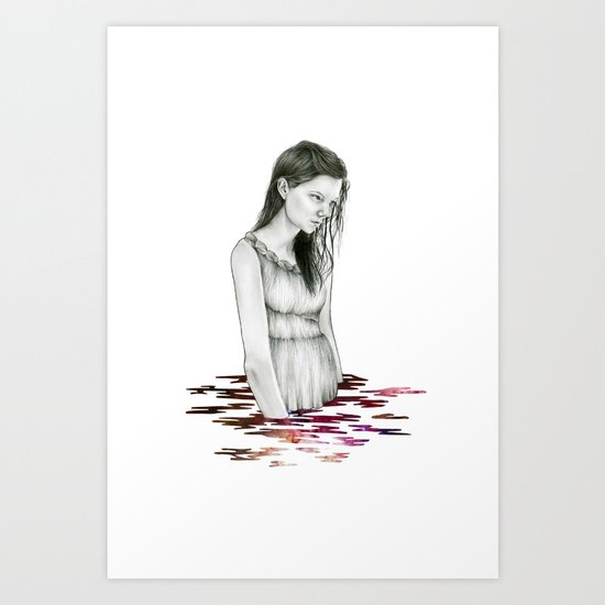 Nebula Lake Print Art Print