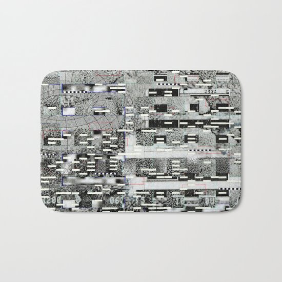 Highly Resolved Ghost (P/D3 Glitch Collage Studies) Bath Mat