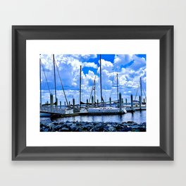 Boats in Jacksonville Framed Art Print