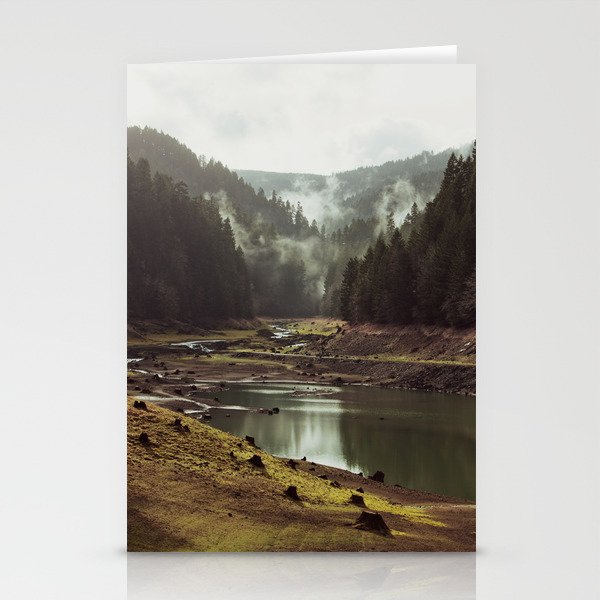 Foggy Forest Creek Stationery Cards