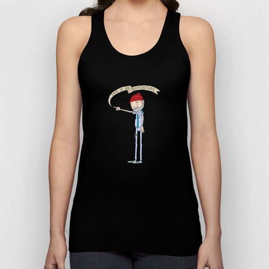 "THIS IS AN ADVENTURE." - Zissou Unisex Tank Top