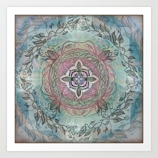 the four directions, a medicine wheel Art Print