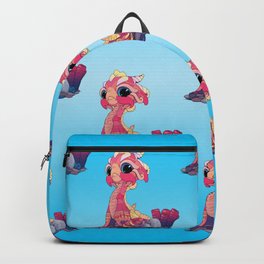 Peach Baby Sea Serpent and Backpack | Dragon, Pinks, Drawing, Seaslug, Digital, Babydragon, Waterdragon, Fantasycreatures, Underwater, Aquatic 