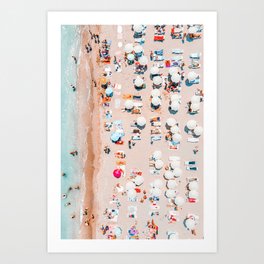 Aerial Beach Print, Beach Print, Aerial Beach Photography, Aerial Photography, Blue Ocean Print, Sea Beach Print Art Print