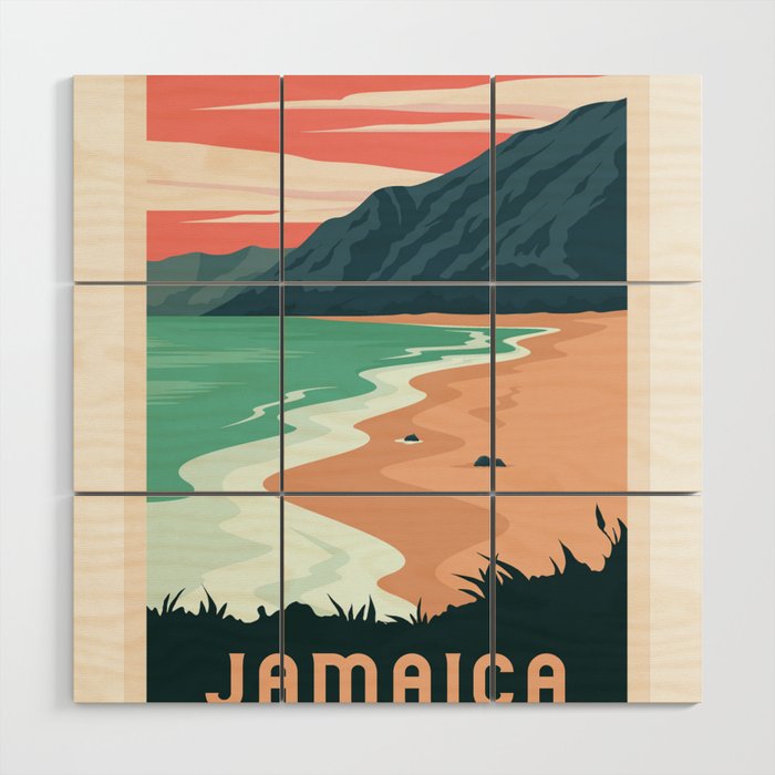 Jamaica vacation poster Wood Wall Art