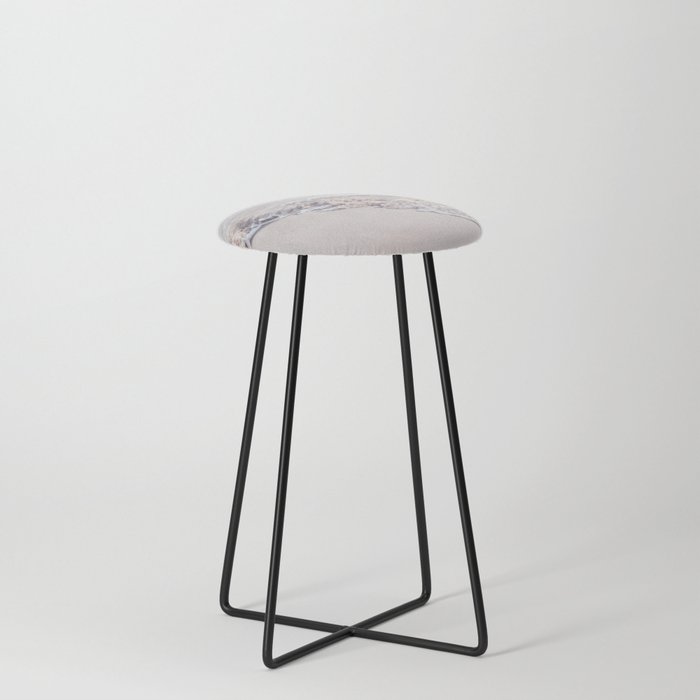 Blue Ocean Waves Counter Stool