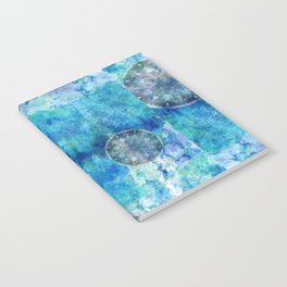 Crystal Vision - Blue And Gray Abstract Mandala Art Notebook